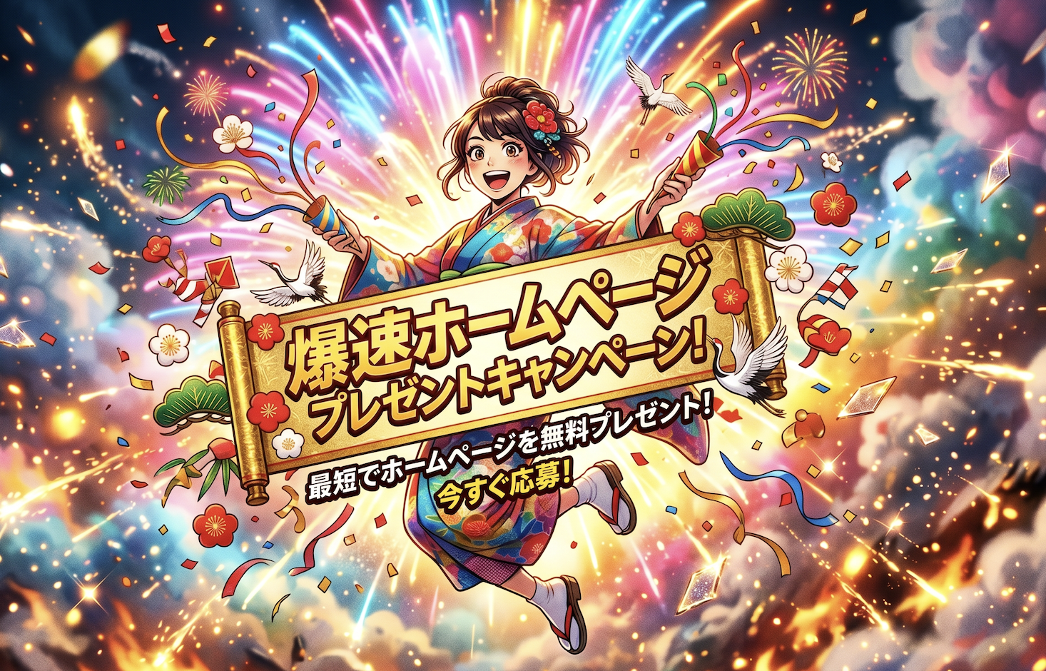 爆速ホームページプレゼント！